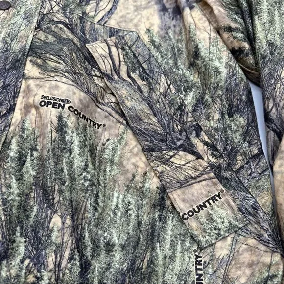 Herters Jacket Mens Large Camouflage Hunting Hooded Blind Coat Open Country